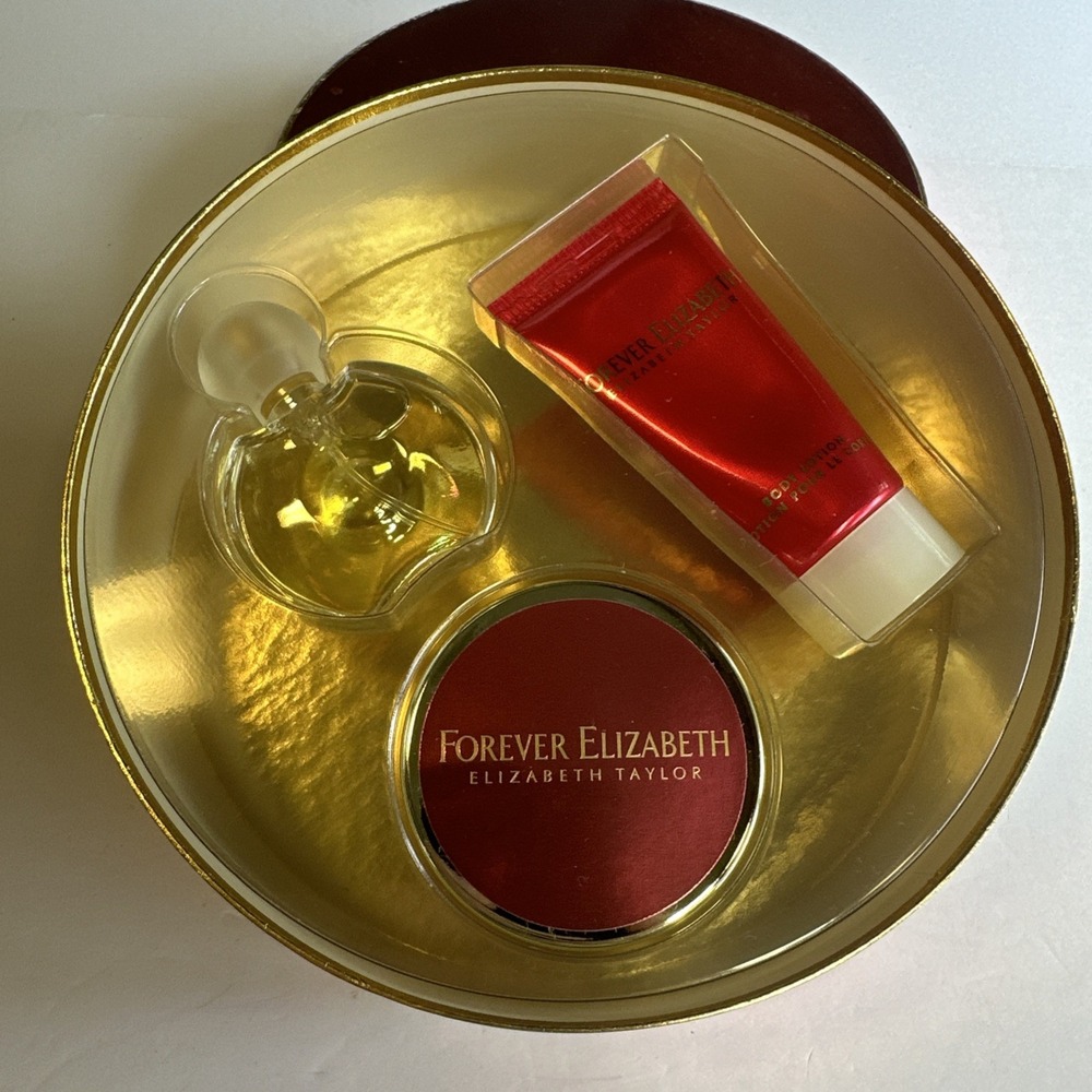 VTG Elizabeth Taylor Forever Eau De Parfum, Lotion & Powder Set of 3 NEW IN BOX